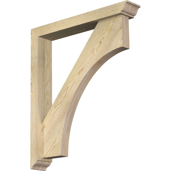 Ekena Millwork Westlake Traditional Rough Sawn Bracket w/ Offset Brace, Douglas Fir, 4"W x 24"D x 28"H BKT0402X24X28WTL01RDF - main